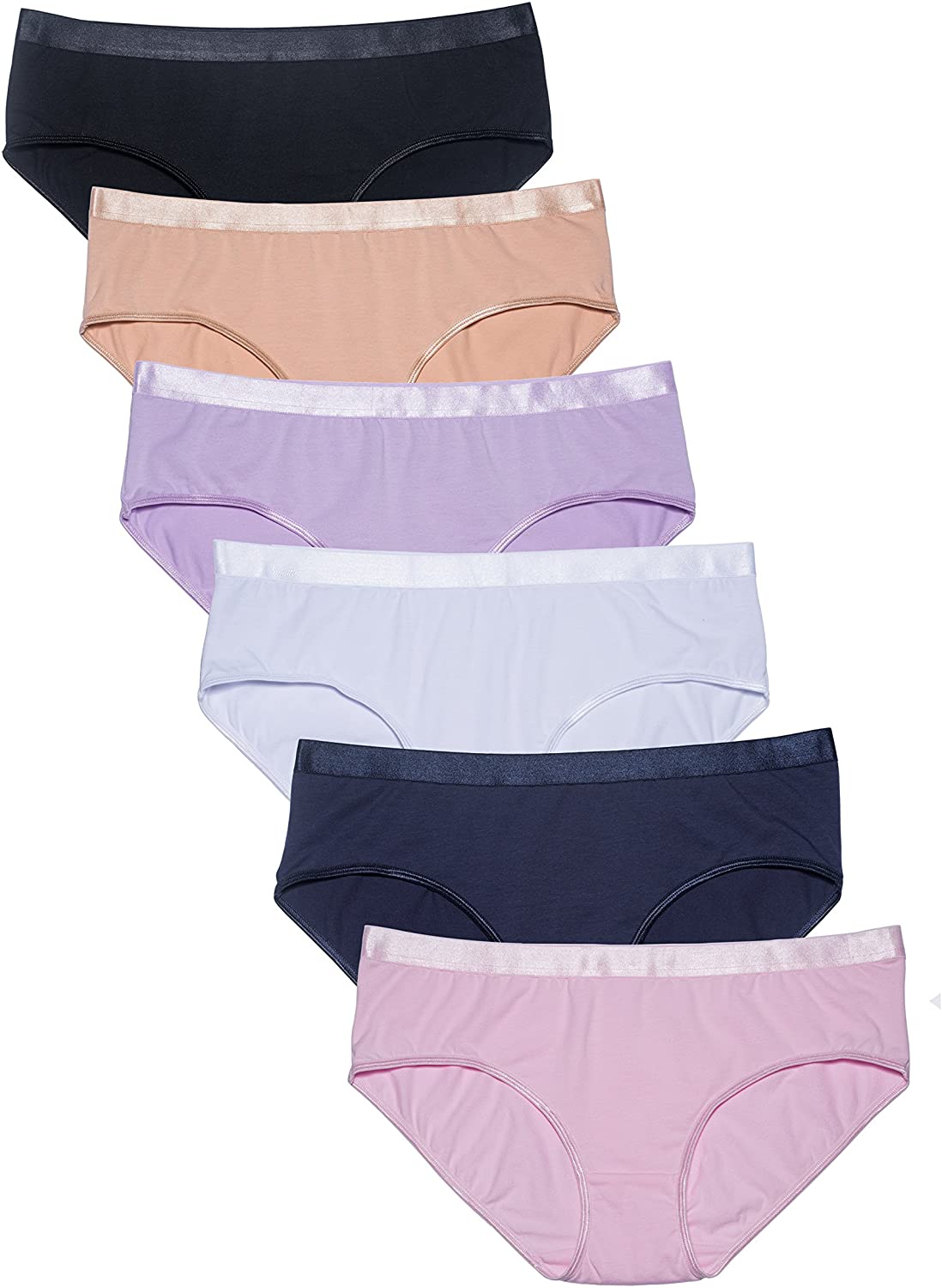 Price:$20.99 COSOMALL Women's Cotton Underwear Soft Briefs Panties Pack of 6 at Amazon Women’s Clothing store