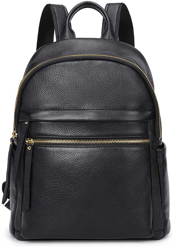 Price:$56.99    Kattee Genuine Leather Backpack Purse for Women Multi-functional Elegant Daypack Soft Leather Shoulder Bag Office, Shopping, Trip - Black  Clothing