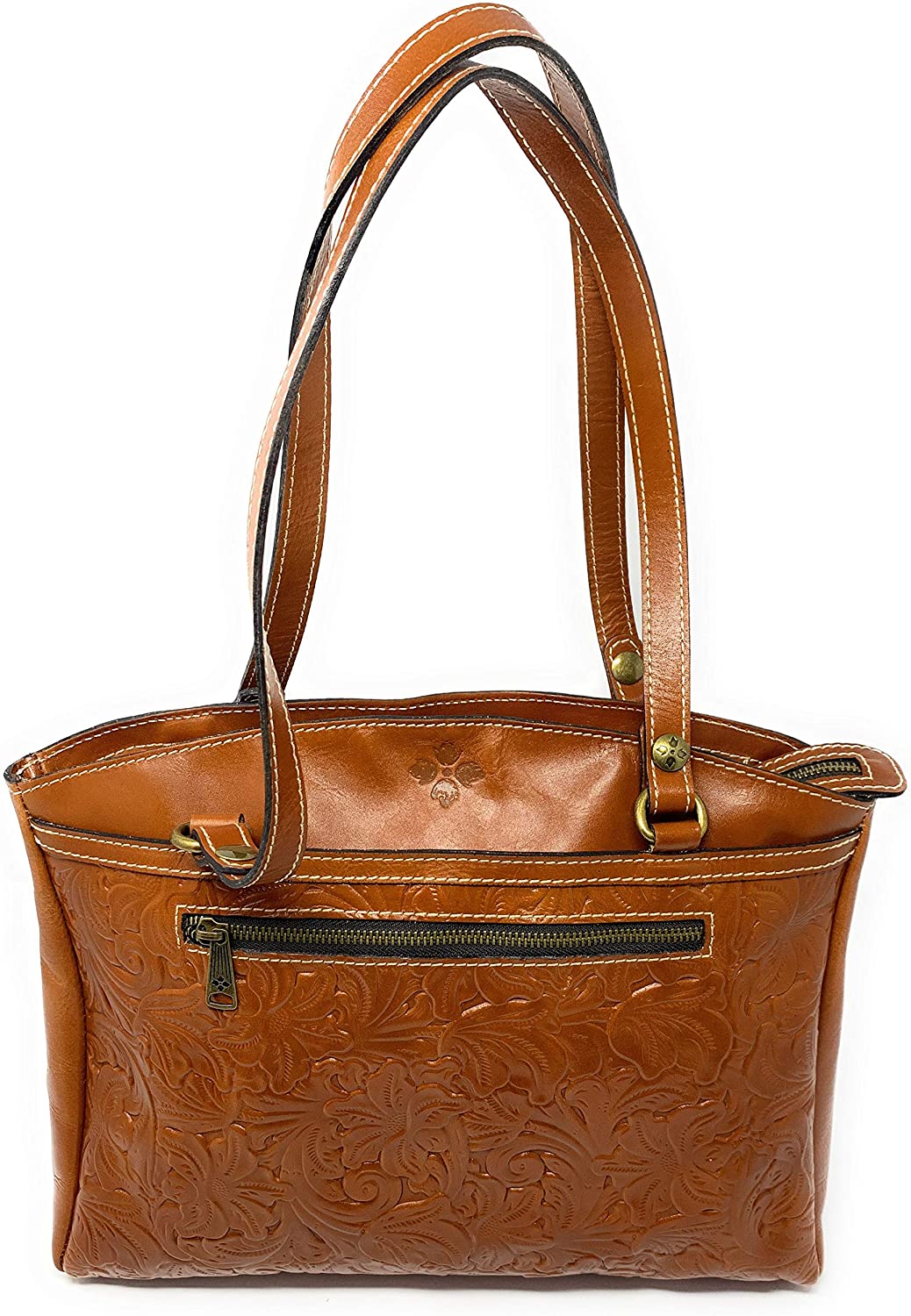 Price:$125.80    Patricia Nash Poppy Tote Tooled Leather Handbag Purse  Clothing