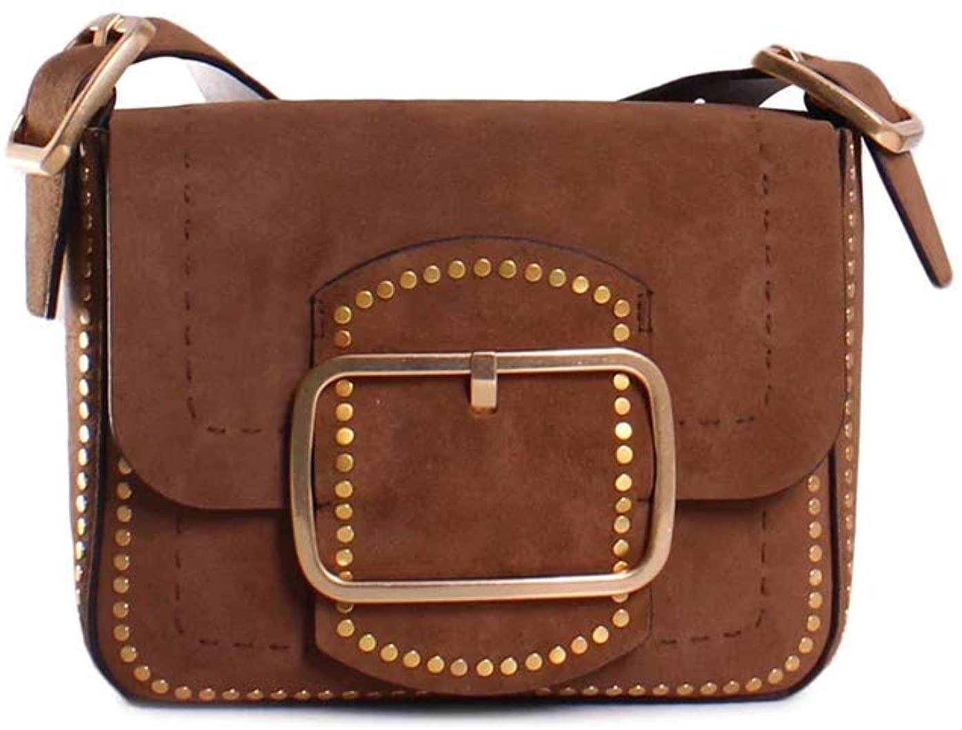 Price:$399.99    Tory Burch Sawyer Stud Ladies Small Suede Shoulder Bag 42111238  Clothing