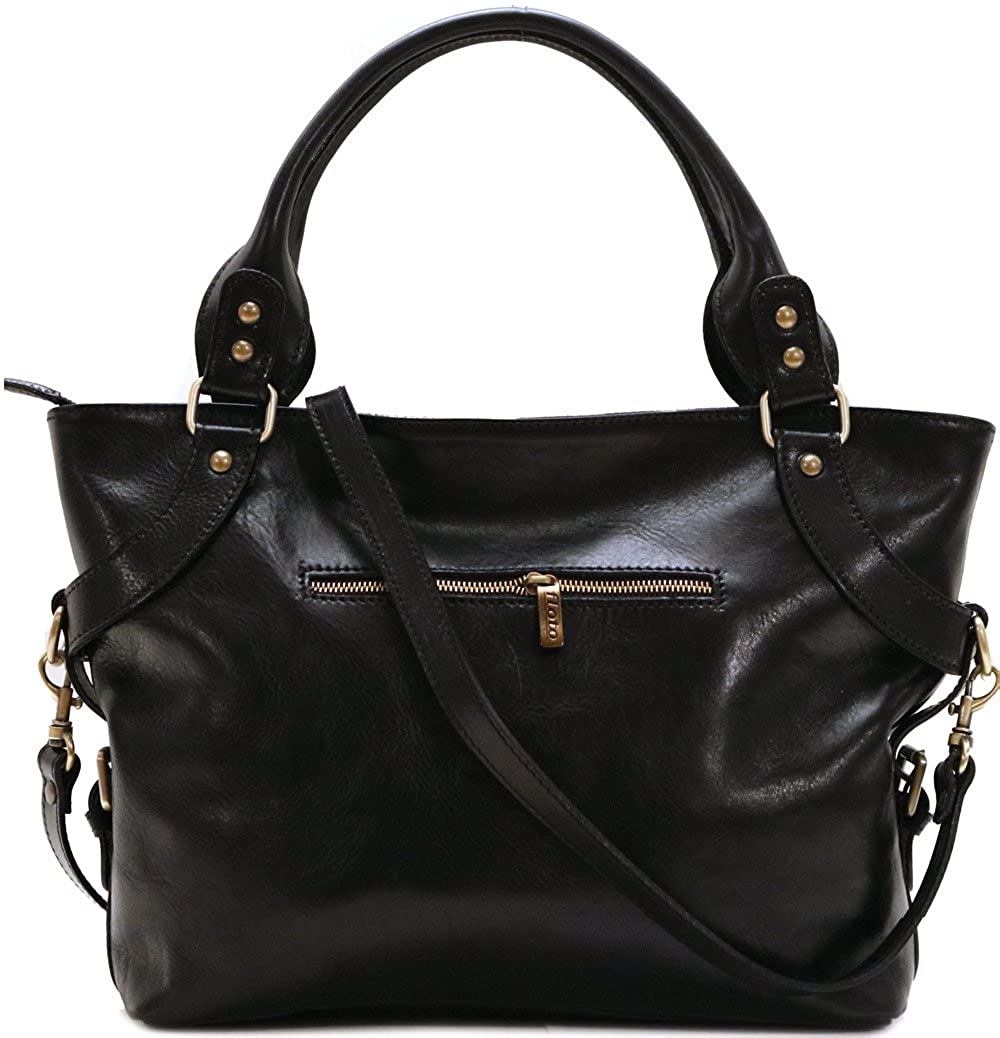 Price:$188.30 Floto Black Taormina Bag in Italian Calfskin Leather - handbag, shoulder bag, hobo  Handbags   