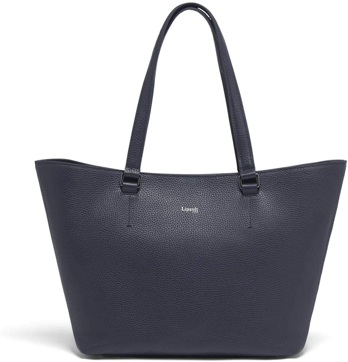 Price:$175.00    Lipault - Invitation Leather Tote Bag - Top Handle Shoulder Handbag for Women - Navy  Clothing
