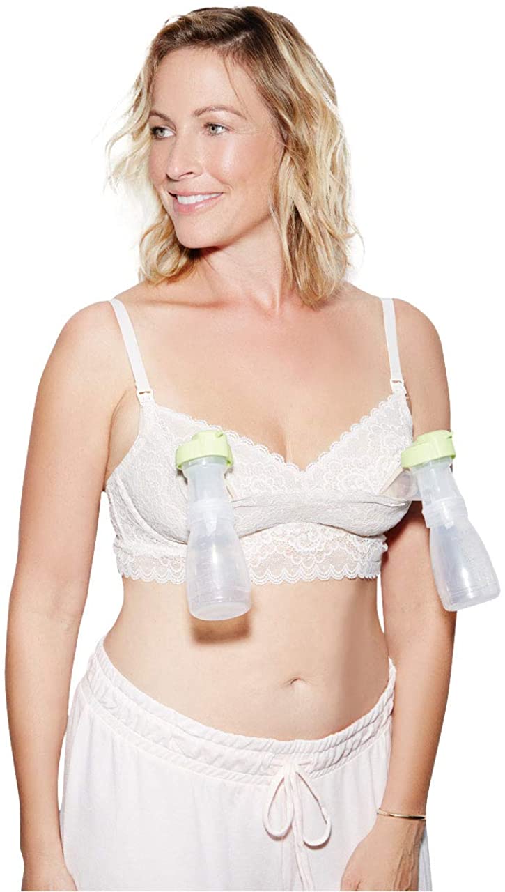 Price:$54.00 Ayla Handsfree Pumping and Nursing Bra, Nurse, Pump and Relax in One Breastfeeding Bra at Amazon Women’s Clothing store