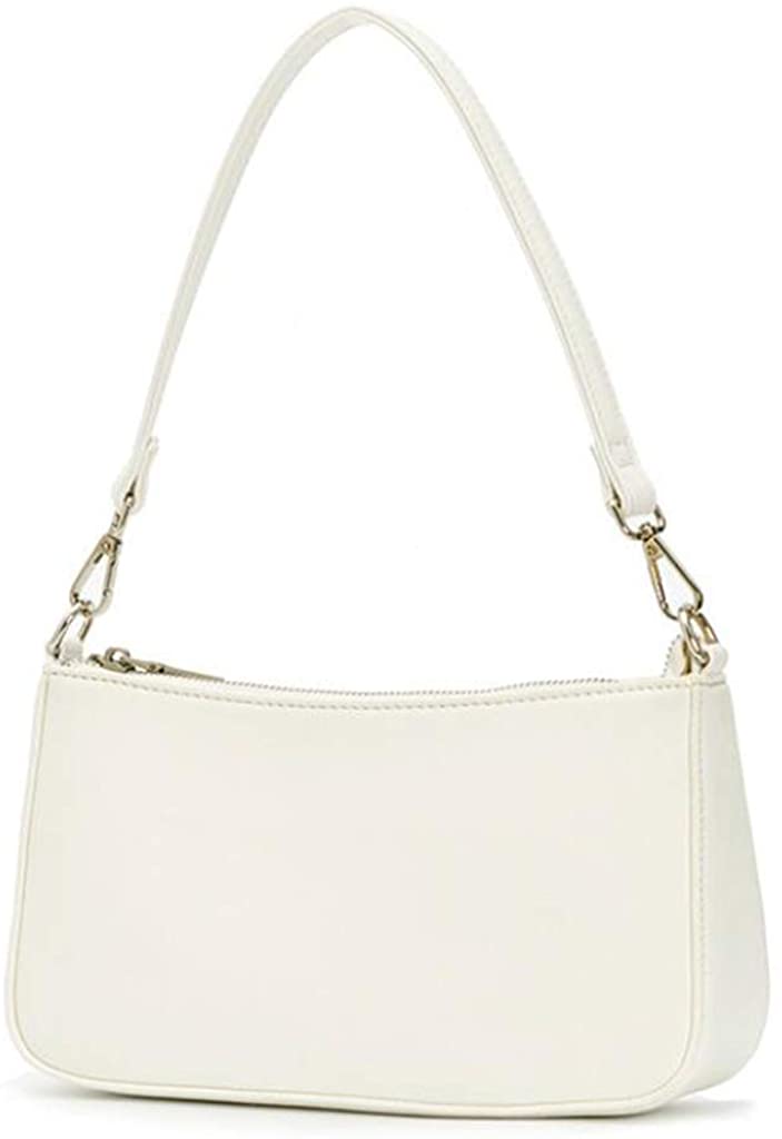Price:$22.99 NIUEIMEE ZHOU Small Shoulder bag with 2 Removable Straps Cross Body Clutch Purse Handbag for Women (Style 3-Leather White)  Handbags   