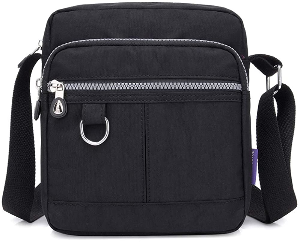 Price:$18.99 KARRESLY Casual Nylon Purse Handbag Crossbody Bag Waterproof Shoulder Bag for Women (Black)  Handbags   