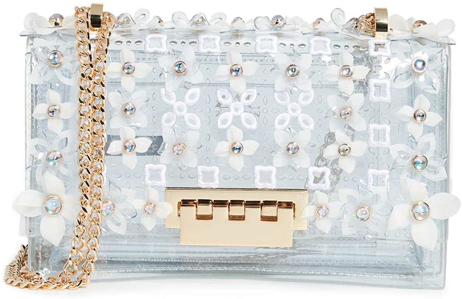 Price:$150.99    ZAC Zac Posen Women's Earthette Chain Shoulder Bag, Clear, One Size  Clothing