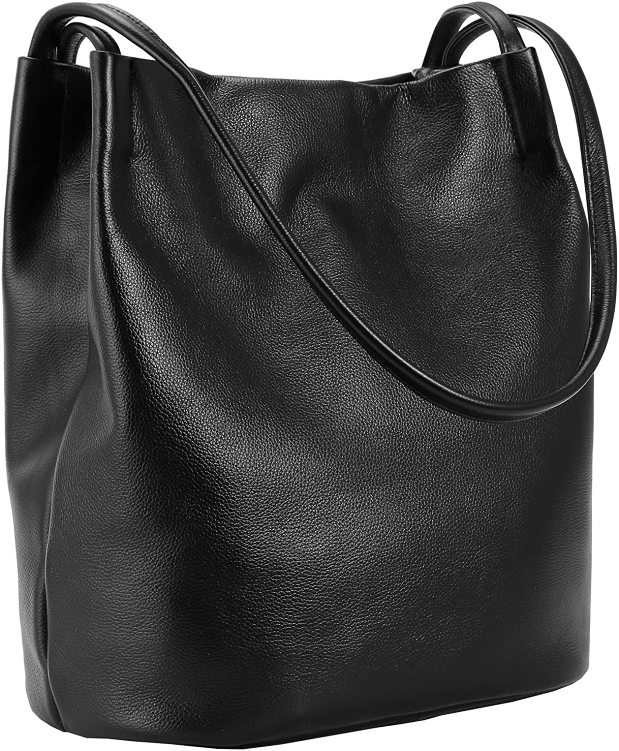 Price:$54.99    Iswee Leather Totes Shoulder Bag Fashion Handbags and Purses for Women and Ladies (Black)  Clothing