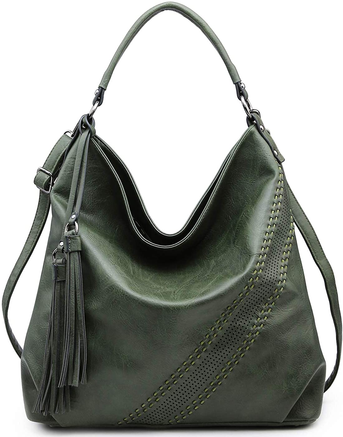 Price:$35.99    Large Hobo Bags for Women Purses and Handbags Ladies Designer Shoulder Bag Green  Clothing