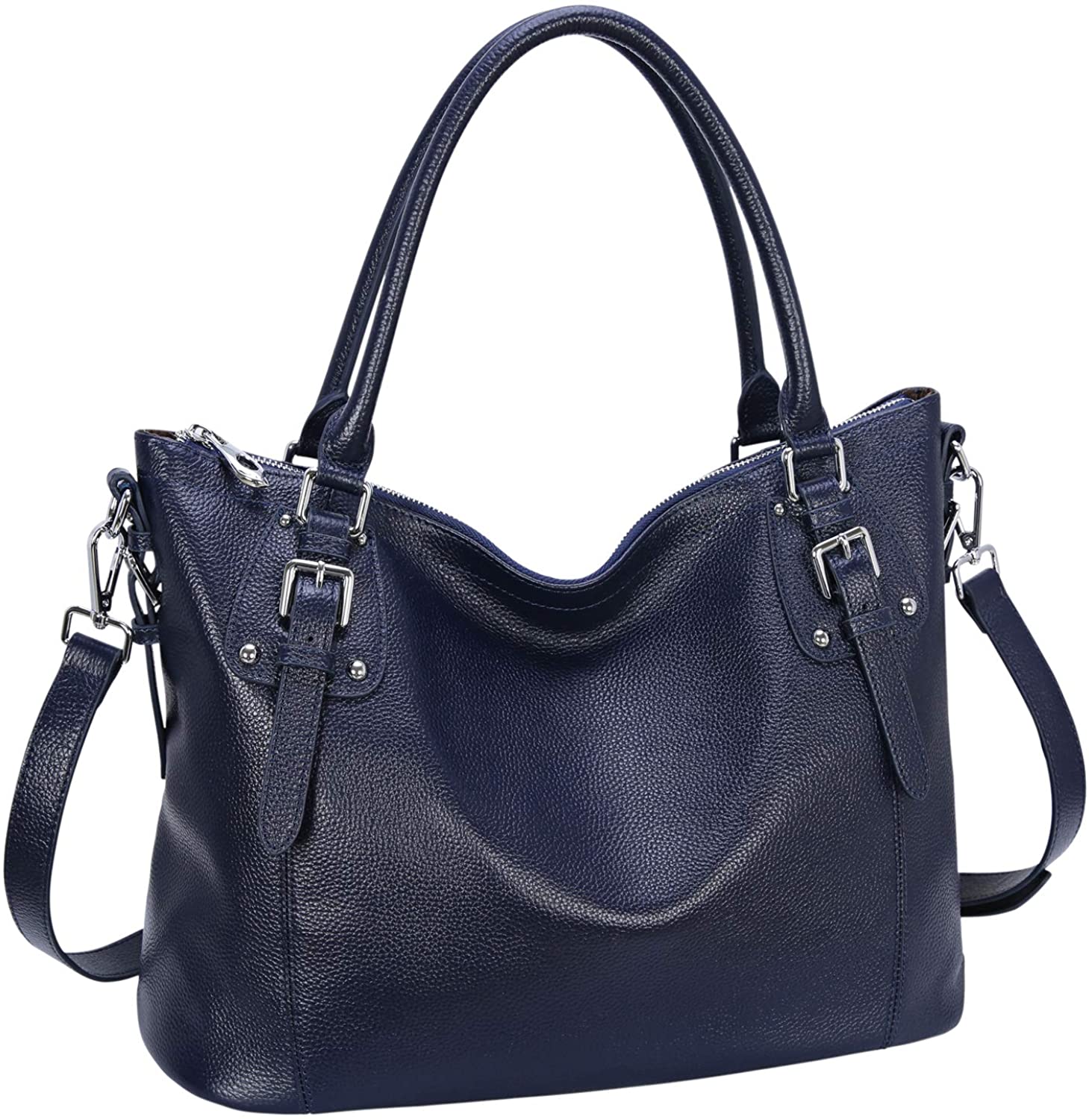 Price:$79.90    Heshe Women’s Leather Handbags Shoulder Tote Bag Top Handle Bags Satchel Designer Ladies Purses Cross-body Bag  Clothing