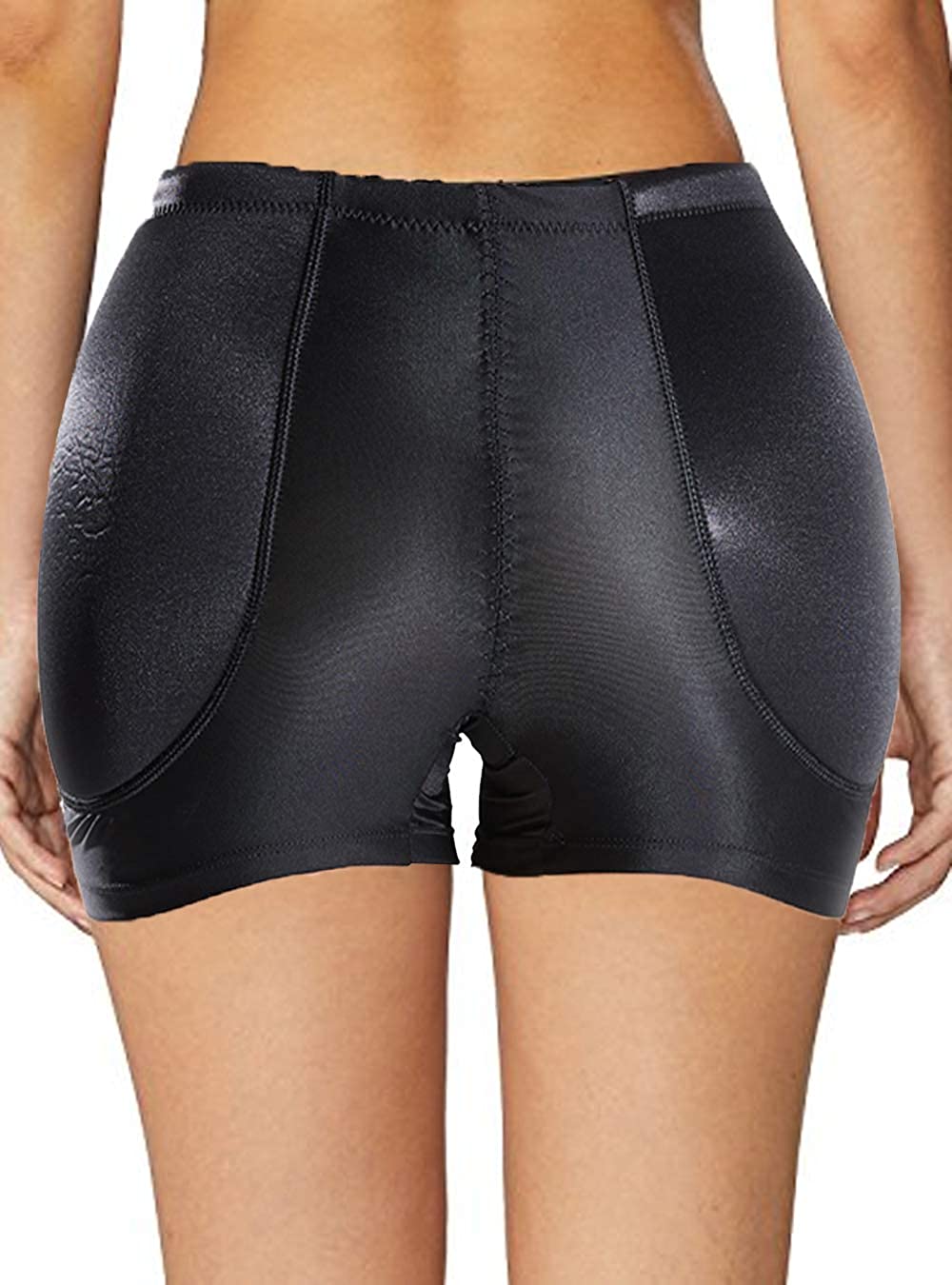 Price:$19.99 Women Hip Enhancer Panties Boy Shorts Padded Body Shaper Butt Lifter Shapewear Underwear Pads Tummy Control Seamless at Amazon Women’s Clothing store