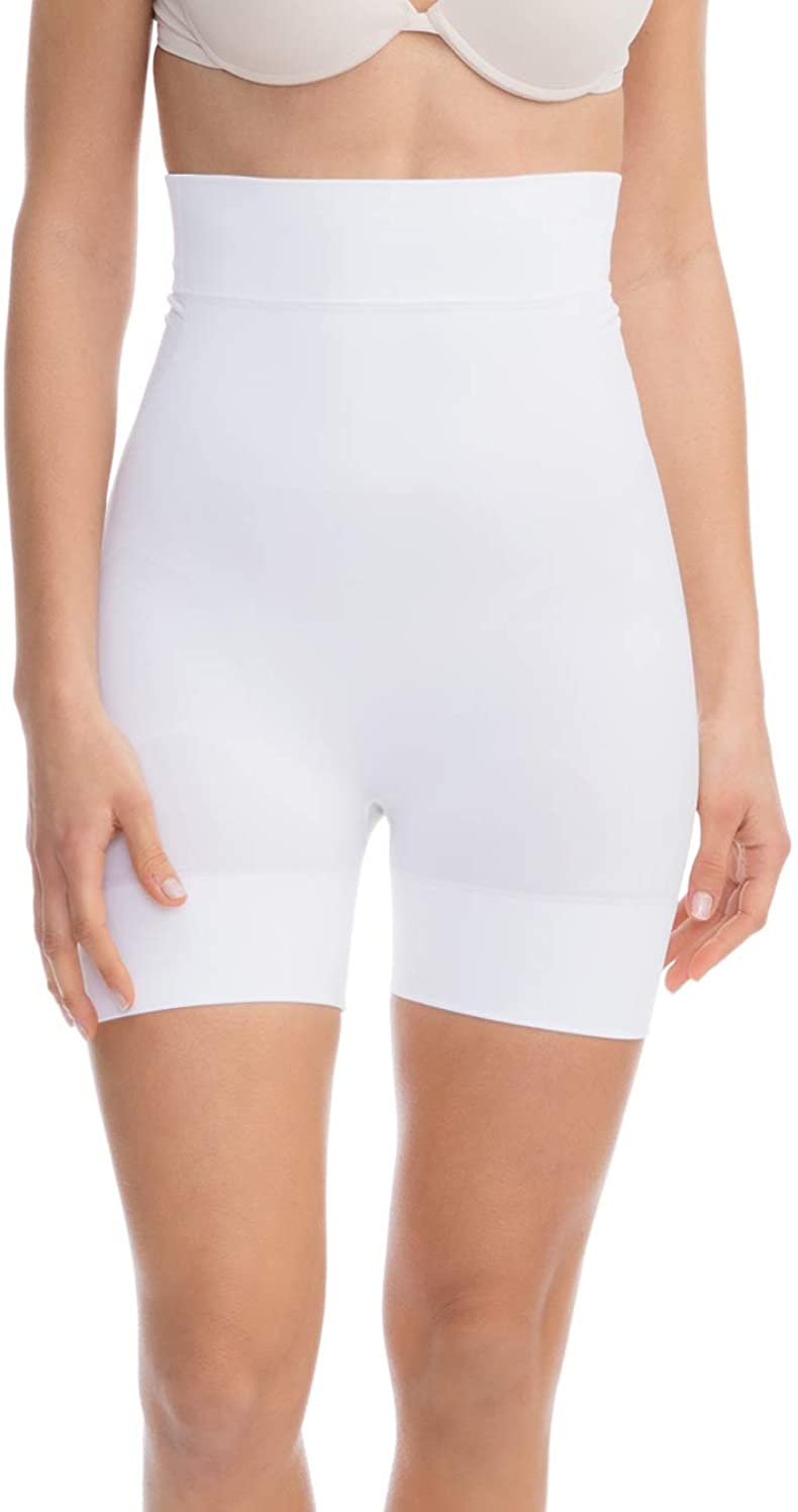 Price:$35.99 Farmacell Shape 602 Women's high-Waisted Shaping Control mid-Thigh Shorts with Flat Belly Effect, 100% Made in Italy at Amazon Women’s Clothing store