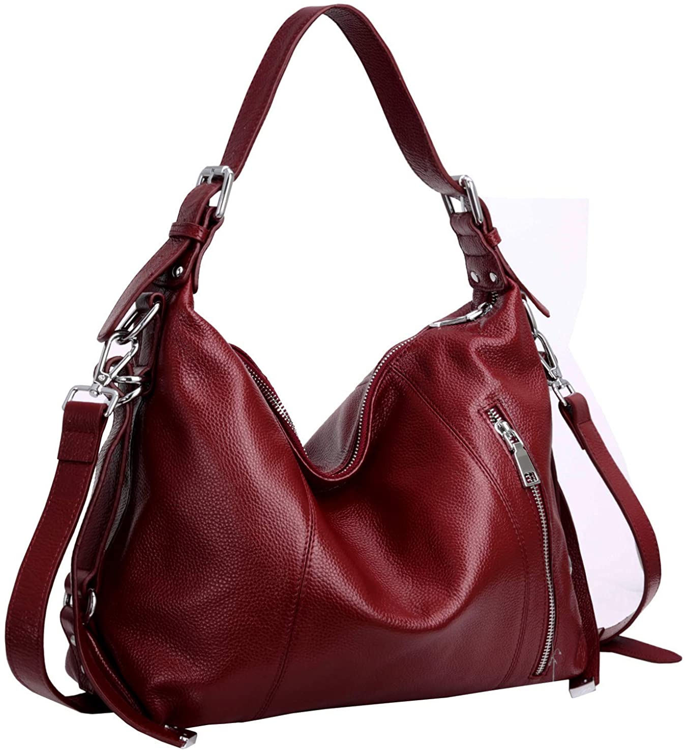 Price:$73.95    Heshe Vintage Womens Leather Handbags Tote Bag Top Handle Bag Satchel Designer Purses Cross-body Bag (Wine)  Clothing