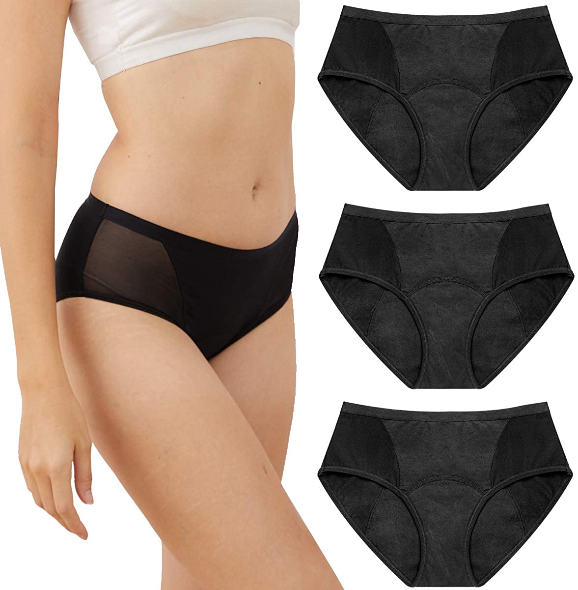 Price:$23.99 Anna & Eric Absorbent Period Panty for Tweens & Women Menstrual Underwear Postpartum Briefs at Amazon Women’s Clothing store