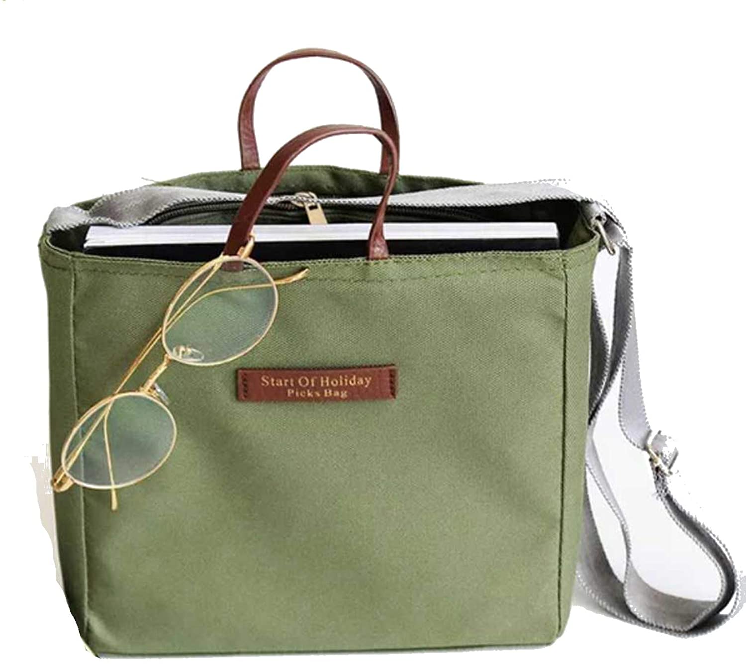 Price:$8.99    Women's Handbags Canvas Shoulder Bags Casual Tote Purses Leather Shoulder Handbag (Green)  Clothing