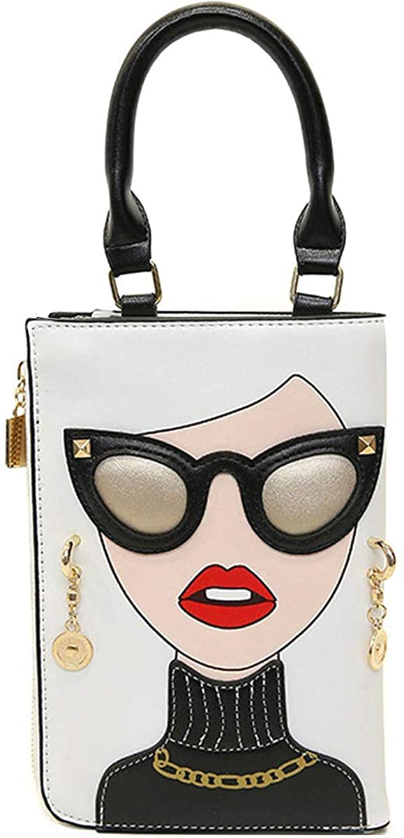 Price:$23.99    Novelty Personalized Women's 3D Ladies Designer Leather Top Handle Satchel Handbags Tote Purse Crossbody Shoulder Bags (White)  Clothing