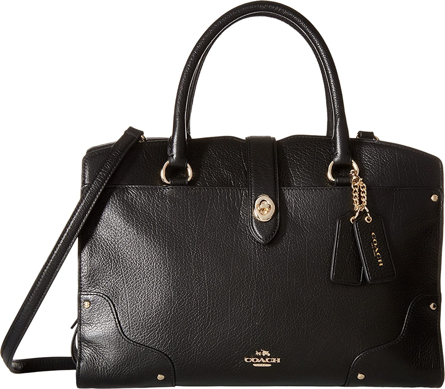 Price:$325.75    COACH Mercer 30 Satchel Li/Black One Size  Clothing