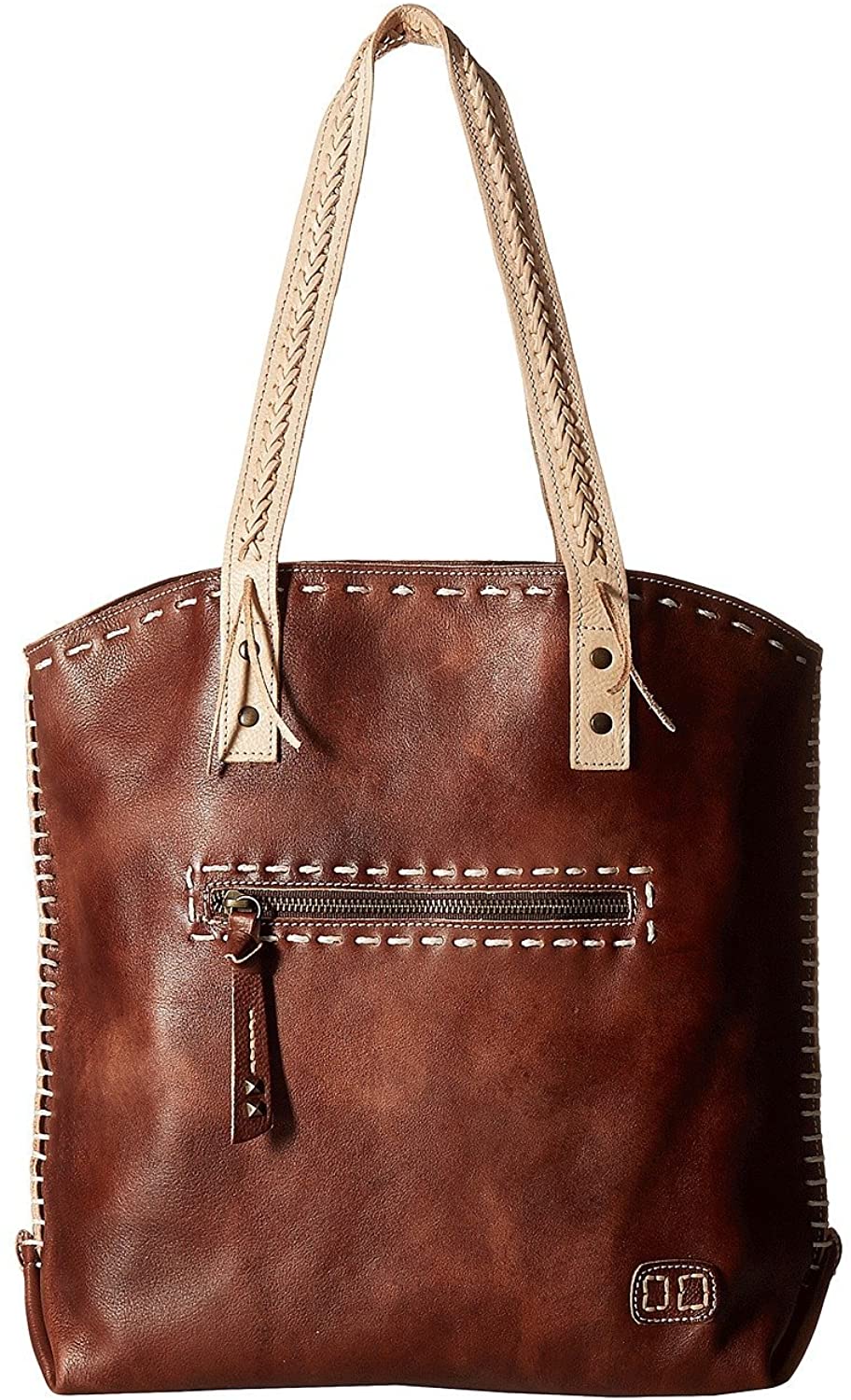 Price:$265.00    Bed|Stu Women’s Barra Leather Tote (Teak Driftwood Bone Glove)  Clothing