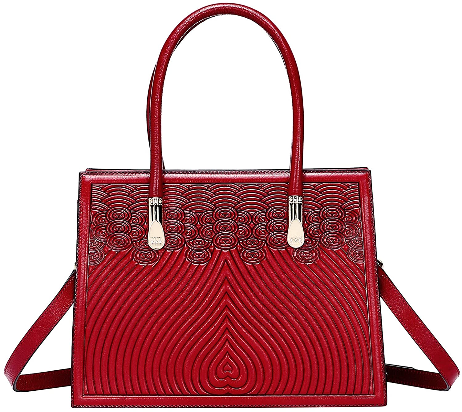 Price:$167.68 PIJUSHI Leather Purses and Handbag for Women Top Handle Satchel Bags Designer Shoulder bag for Work（19076 Red）  Handbags   