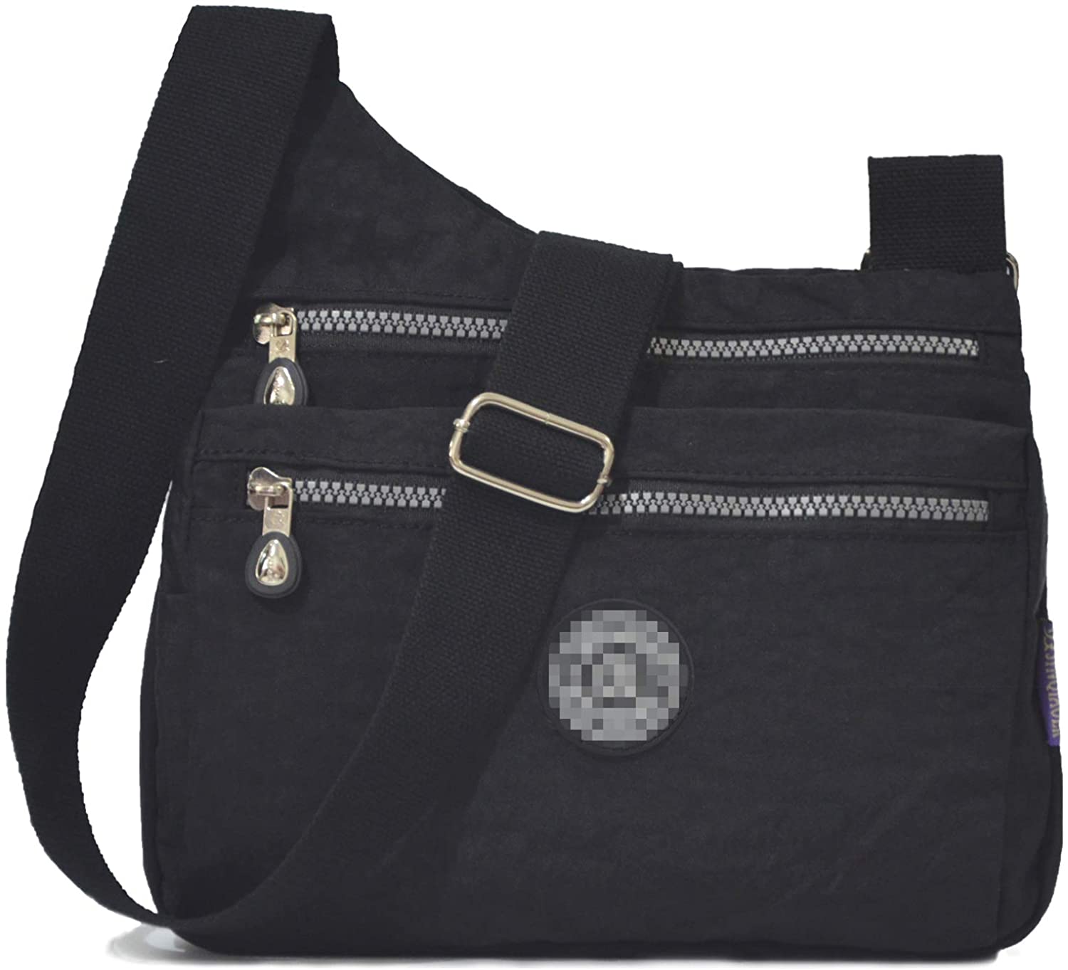 Price:$16.89    STUOYE Nylon Multi-Pocket Crossbody Purse Bags for Women Travel Shoulder Bag (Z187 Black)  Clothing