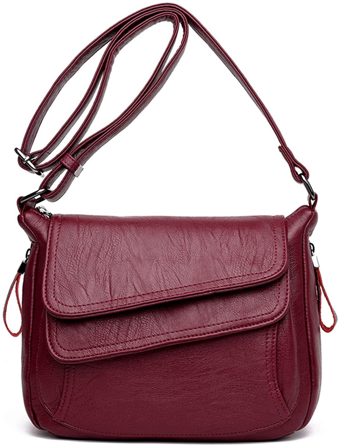 Price:$29.99    SYYHOME Crossbody Purses for Women PU Leather Hobo Shoulder Bags Travel Purses and Handbags Medium Pocketbooks (Wine Red)  Clothing