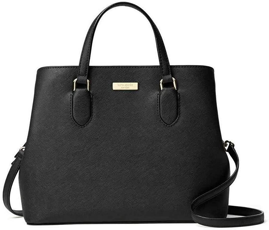 Price:$199.00    Kate Spade New York Laurel Way Evangelie Saffiano Leather Shoulder Bag Satchel (Black)  Clothing