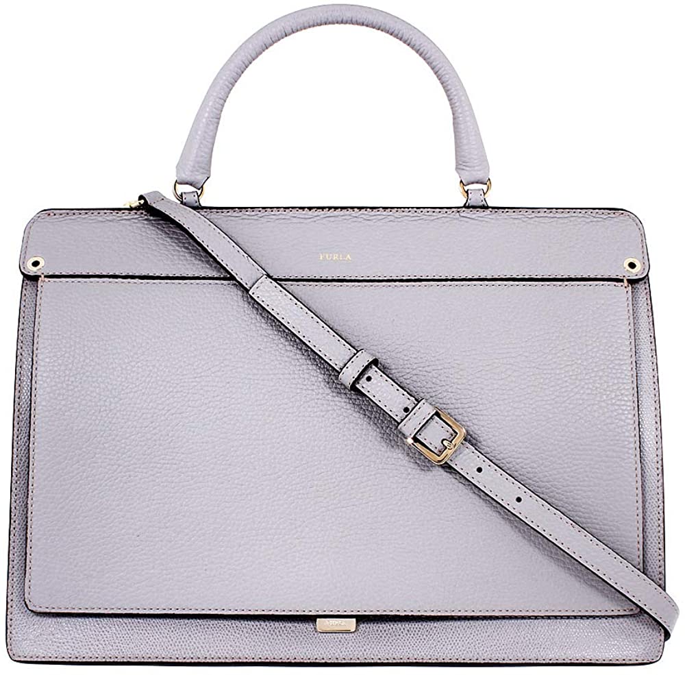 Price:$294.99    Furla Like Ladies Medium Gray Onice Leather Shoulder Bag 978286  Clothing