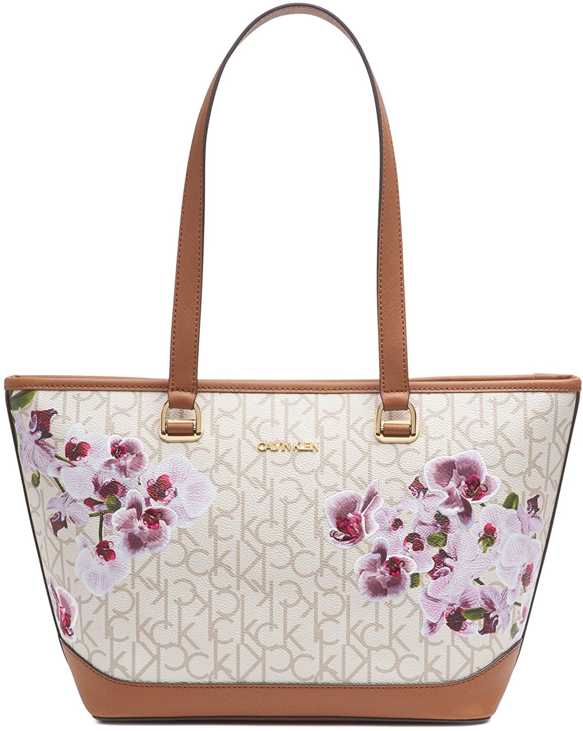Price:$63.03    Calvin Klein Janae Tote, Vanilla/Khaki Orchid  Clothing