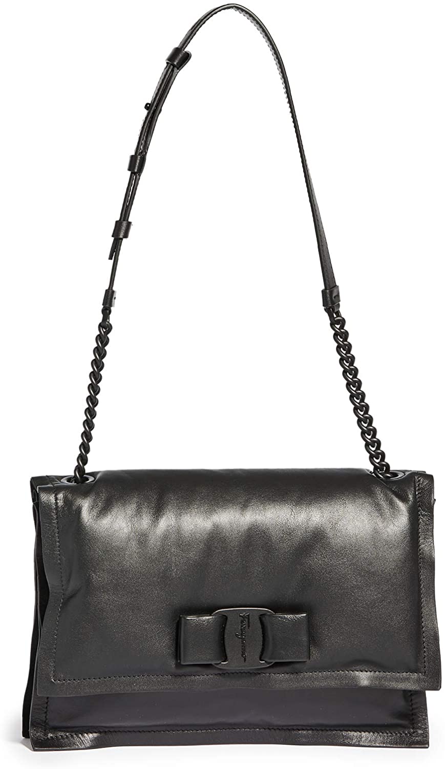 Price:$1250.00    Salvatore Ferragamo Women's Viva Puffy Shoulder Bag, Nero, Black, One Size  Clothing