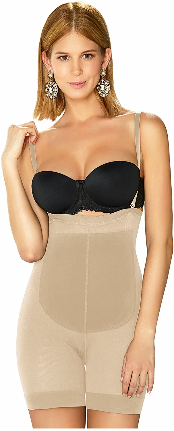 Price:$38.50 DIANE & GEORDI 2831 Tummy Control Strapless Shapewear | Faja Reductora at Amazon Women’s Clothing store  Thigh Shapewear