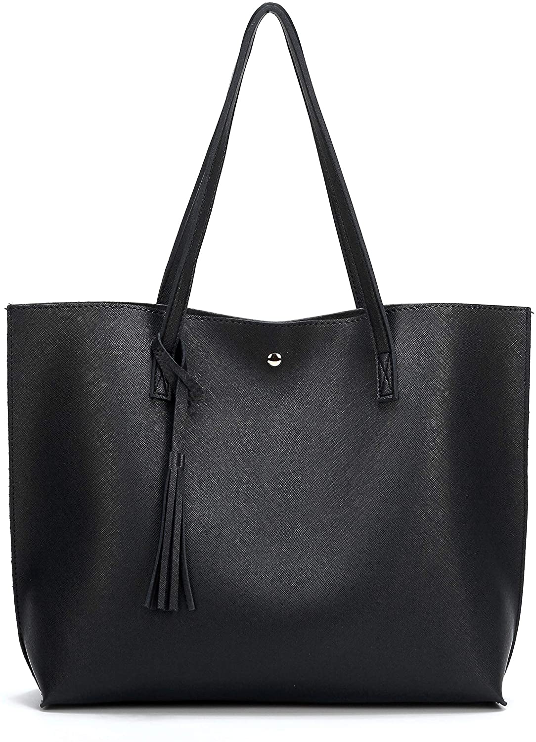 Price:$14.99    Nodykka Women Tote Bags Top Handle Satchel Handbags PU Faux Leather Tassel Shoulder Purse  Clothing