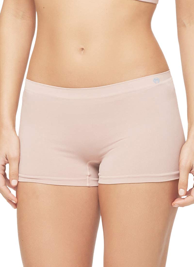 Price:$9.99 Miel Women's Chica Boyshort Yoga Workout Panties Comfortable Breathable Quick Dry Seamless Underwear at Amazon Women’s Clothing store