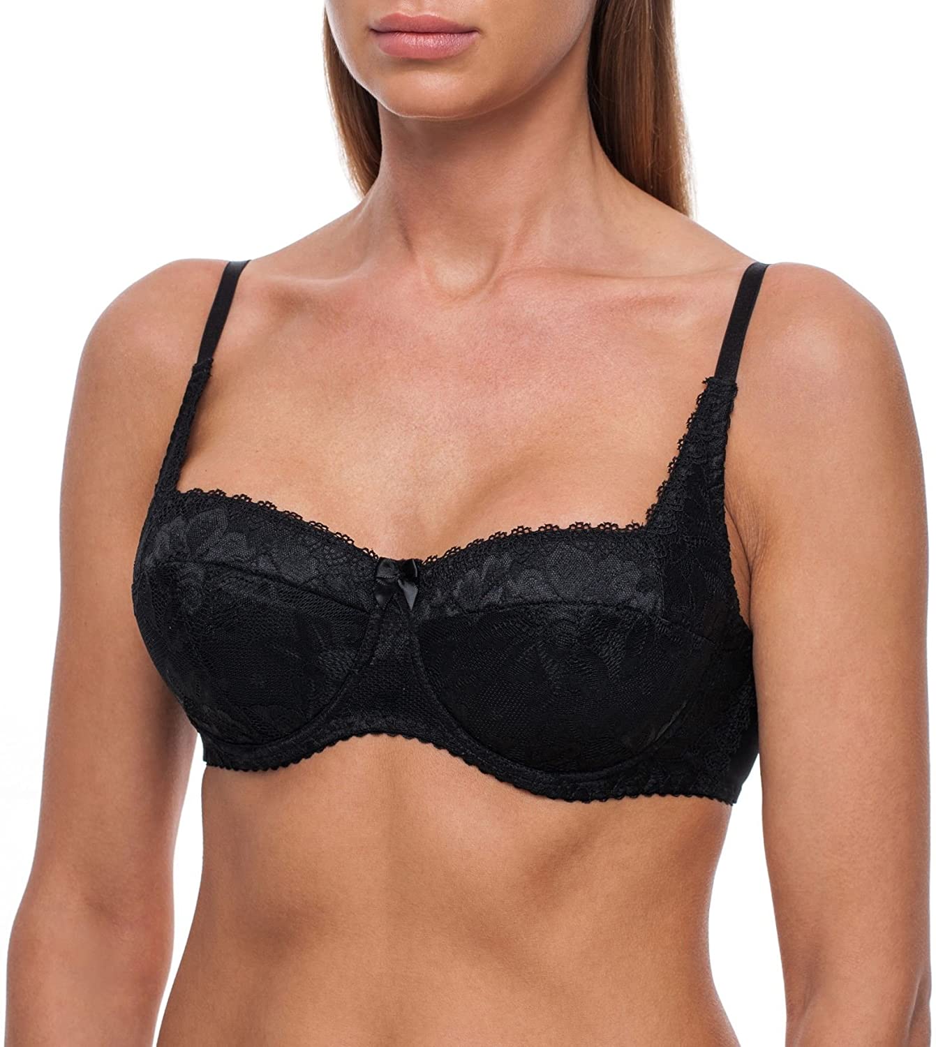 Price:$26.99 frugue Women's Sexy Push Up Balconette Lace Shelf Bra at Amazon Women’s Clothing store