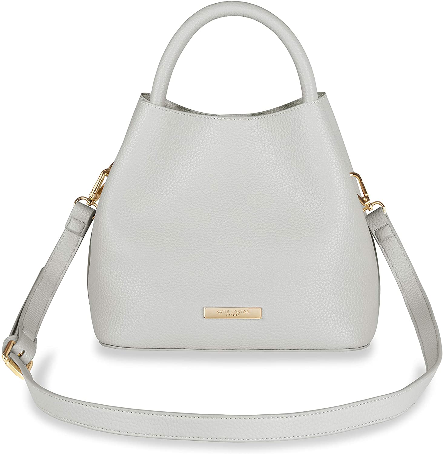 Price:$58.76 Katie Loxton Sienna Slouch Womens Vegan Leather Convertible Shoulder Cross Body Warm Grey  Handbags   