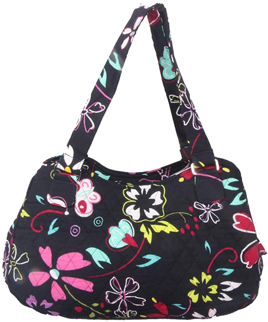Price:$35.99    Quilted Cotton Handle Bags Shoulder Bag (Navy blue)  Clothing