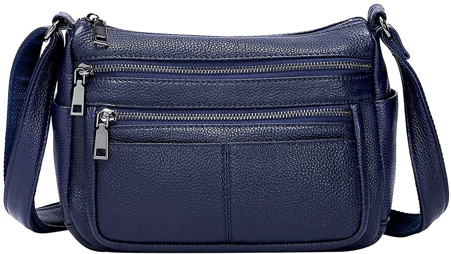 Price:$56.37 OVER EARTH Crossbody Bag for Women Soft Leather Purses and Handbags Small Shoulder Bags with Multi Pocket(O119E Royal Blue)  Handbags   