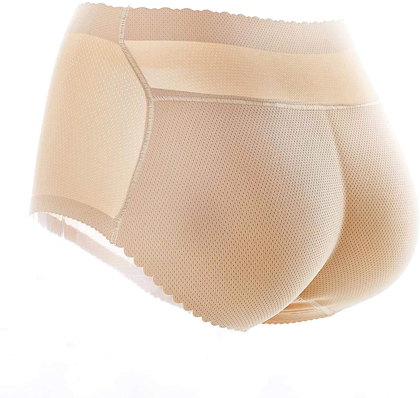 Price:$12.99 FEOYA Padded Panties Butt Lifter High Waist Polyester Lace Seamless Breathable Butt Enhancer Underwear at Amazon Women’s Clothing store