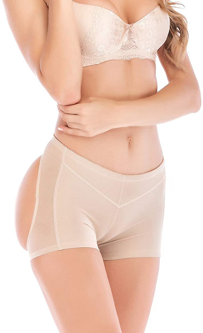 Price:$3.99 FOCUSSEXY Women Butt Lifter Tummy Control Shapewear Panty Boyshort Underwear at Amazon Women’s Clothing store