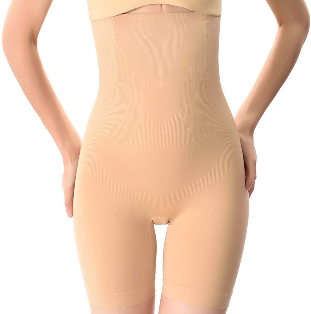 Price:$11.49 MissPretty Shapewear for Women Tummy Control Shorts High Waist Panty Mid Thigh Body Shaper Bodysuit Shaping at Amazon Women’s Clothing store