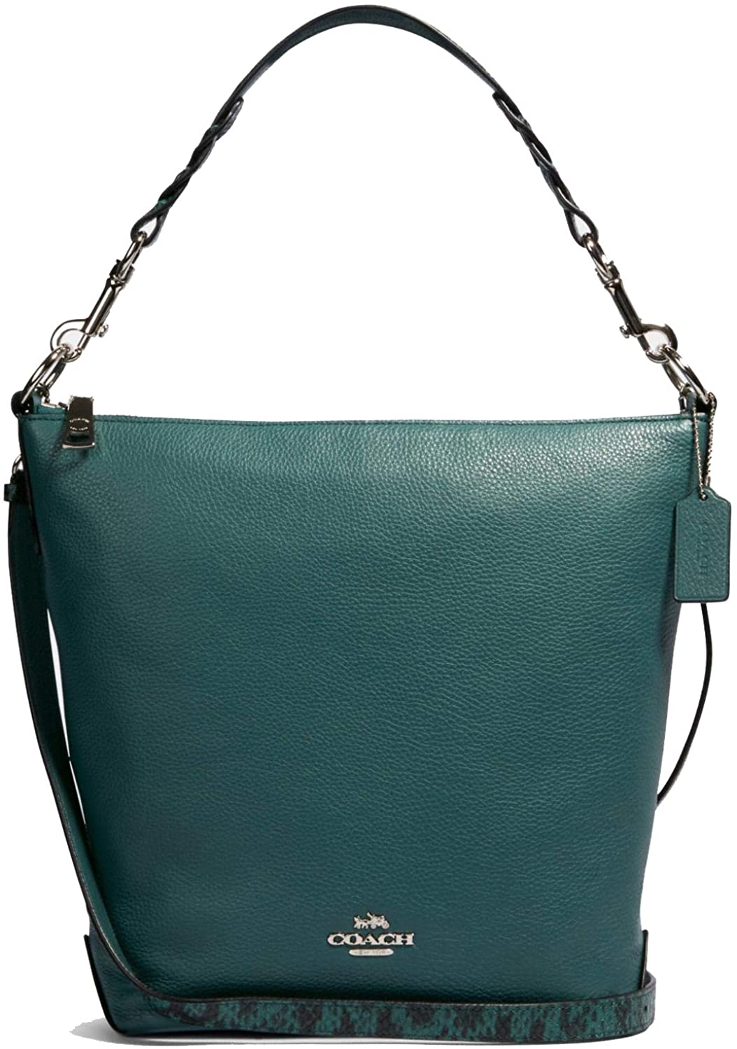 Price:$220.00    Coach Leather Snake Trim Abby Shoulder Hobo Bag - #91102  Clothing