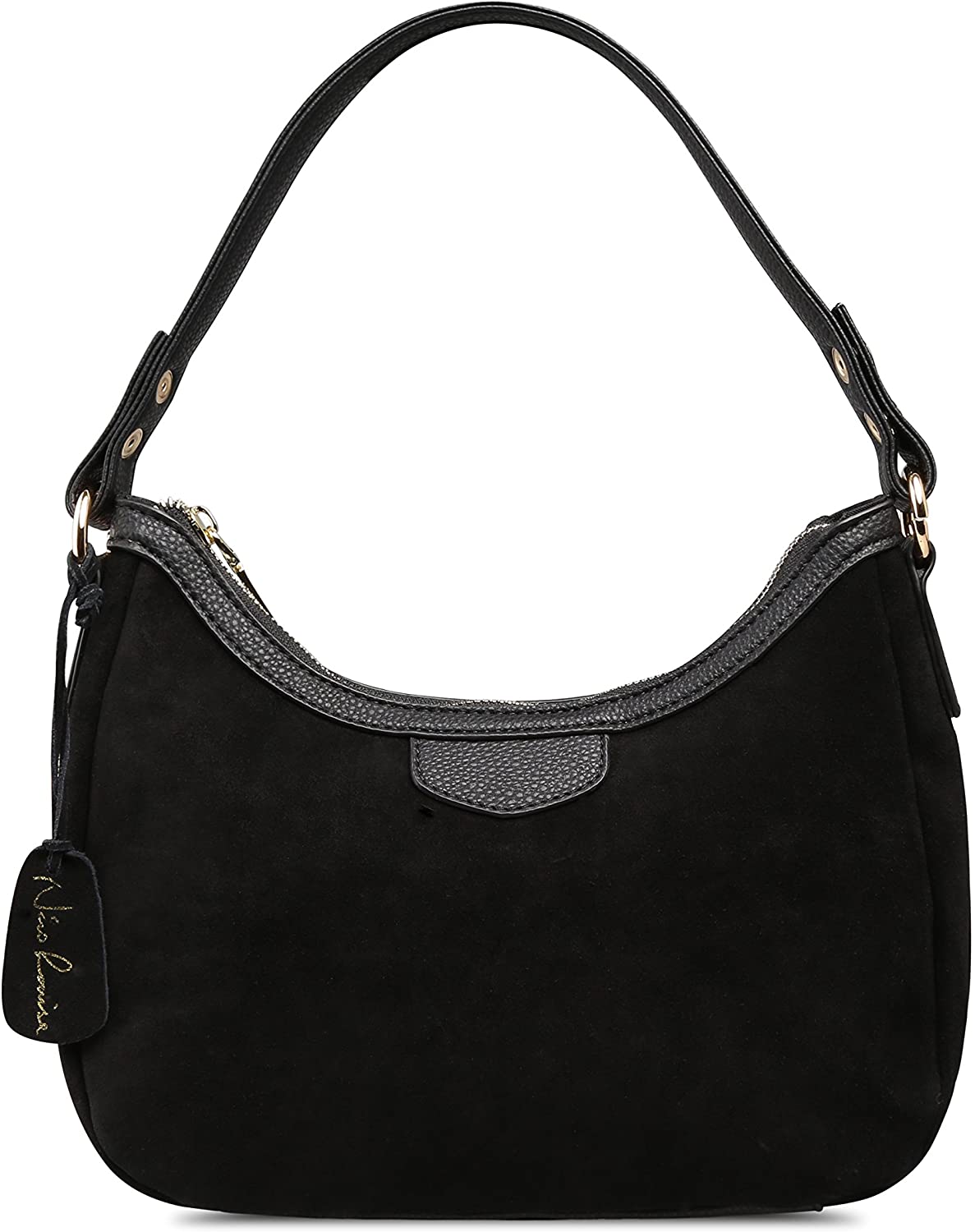 Price:$27.99 Women Real Suede Leather Small Shoulder Bag Brand Female Leisure Crossbody Handbag … (Black)  Handbags   