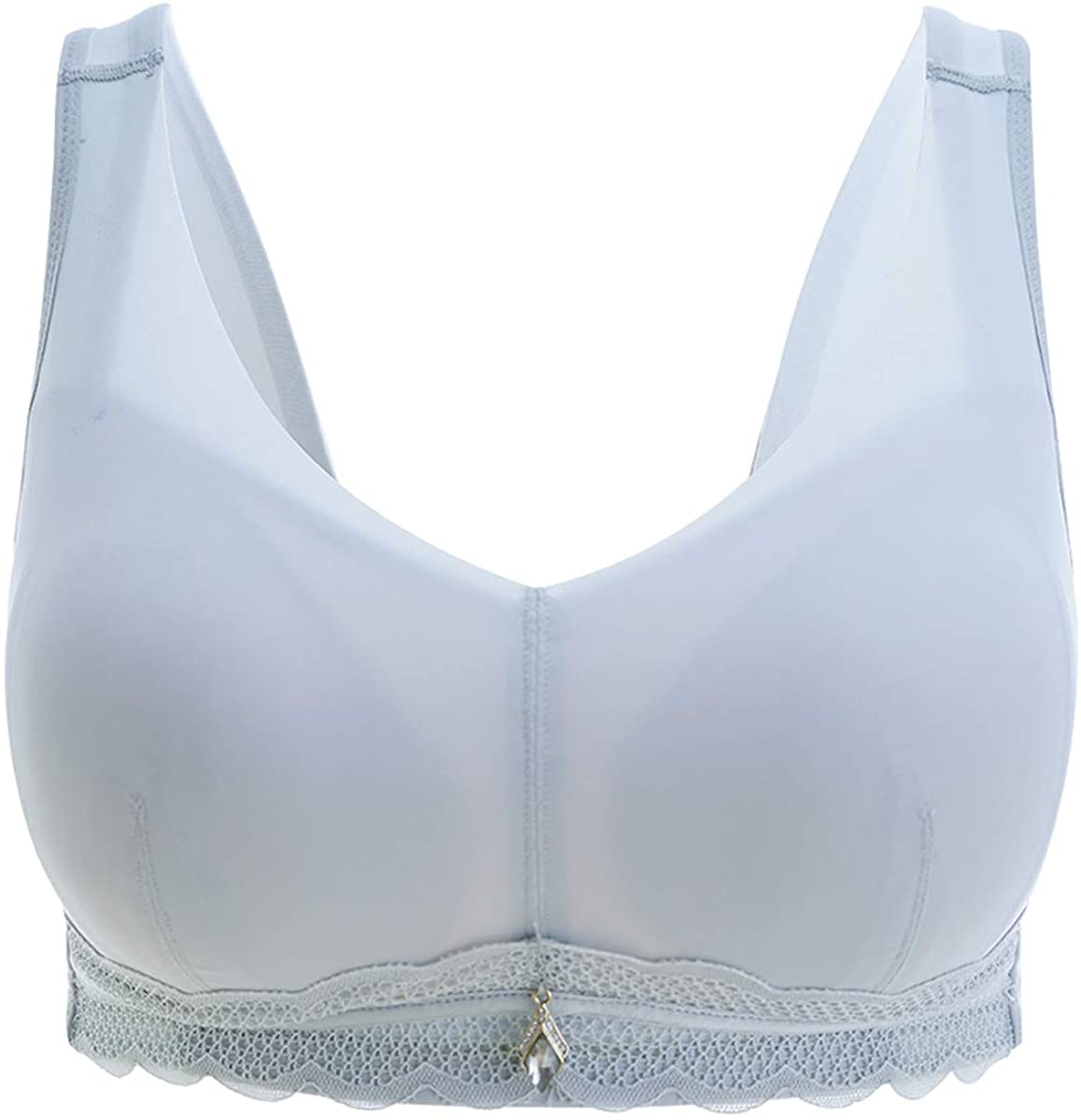 Price:$19.99 No branded Q.U Women’s Comfort Bra Push up Back Support Full Cups Seamless Wirefree Gather Minimizer at Amazon Women’s Clothing store