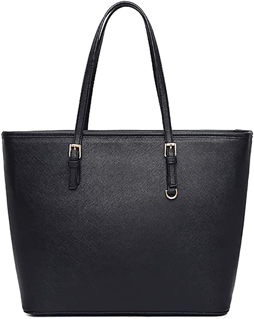Price:$20.99    Fanspack Tote Bag for Women, Black Tote Bag for Women Handbag Fashion Handbags Tote Bag Shoulder Bag Top Handle Satchel Purse  Clothing