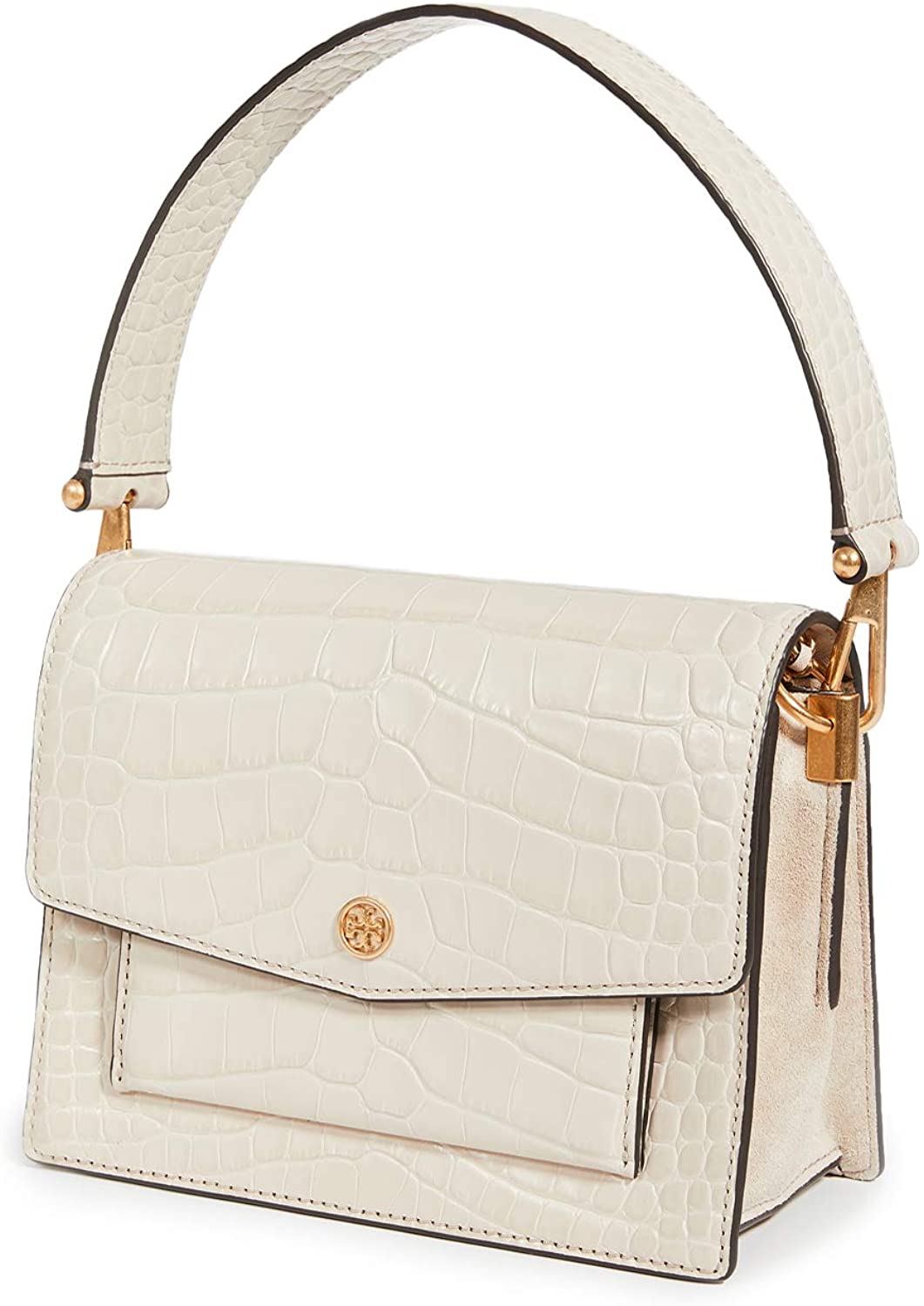 Price:$498.00 Tory Burch Women's Robinson Embossed Double Strap Convertible Bag, Jamaica Sand, Off White, One Size  Handbags   