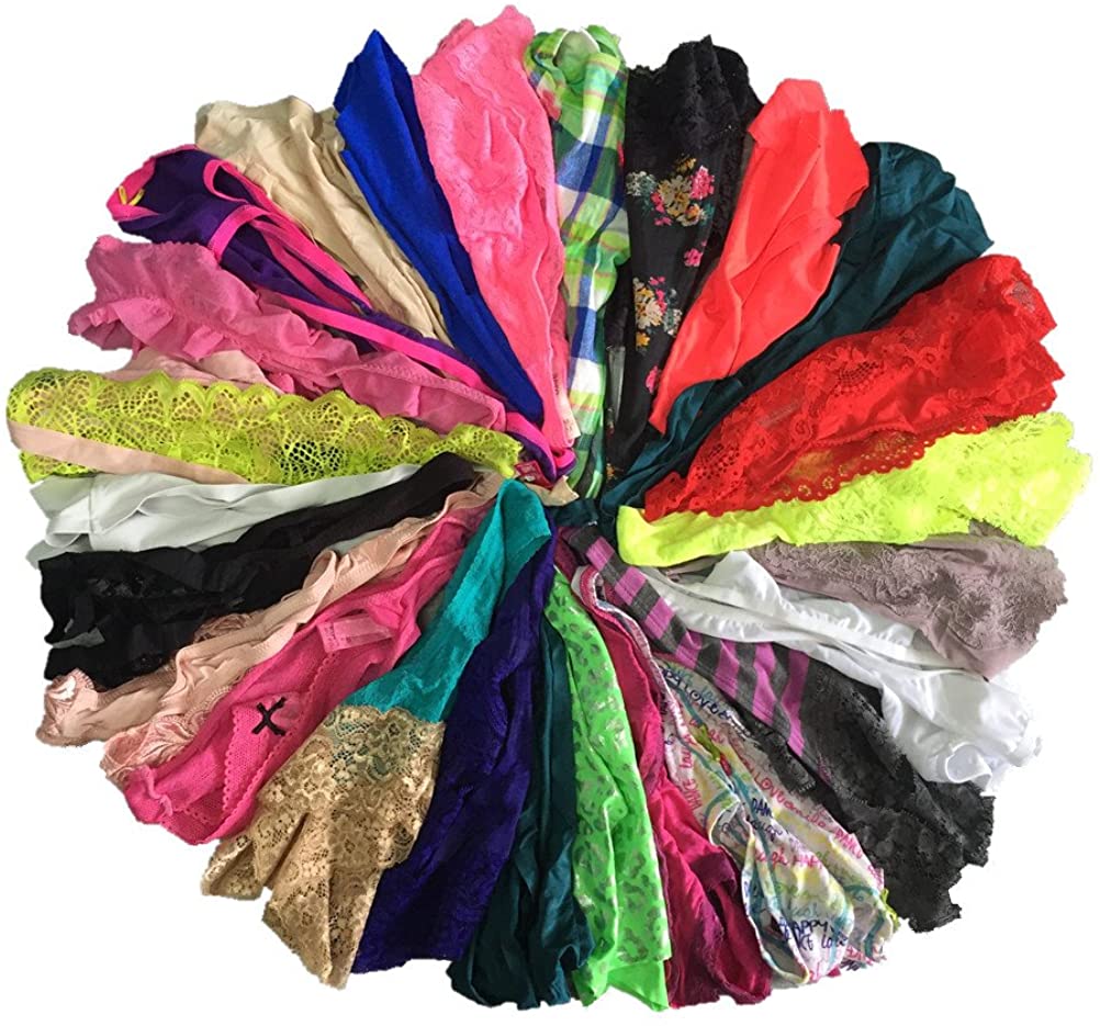 Price:$15.88    EMBEK Underwear for Women 12 Pack Variety of G-String T-Back Thong Panties Tanga  Clothing