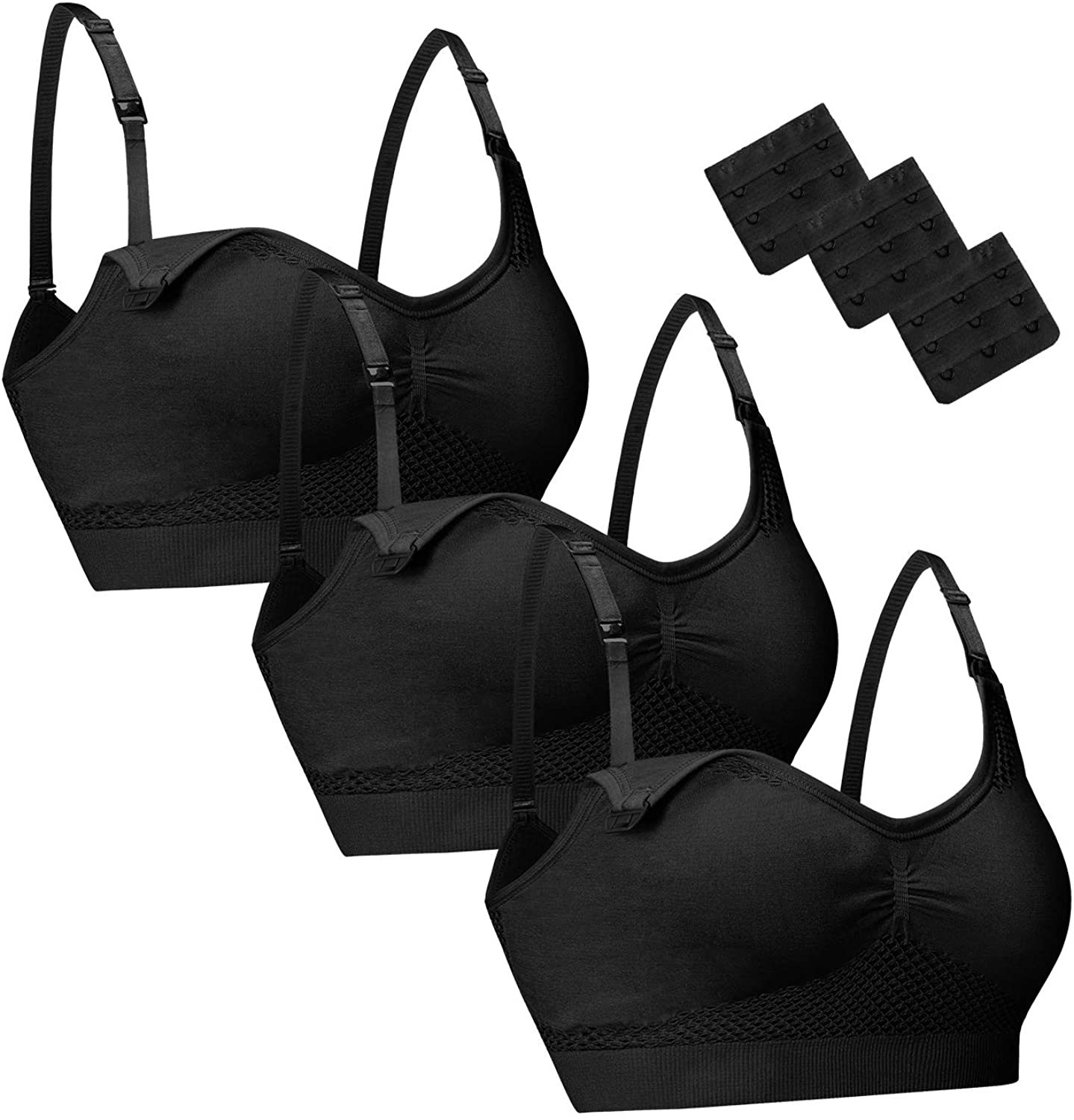 Price:$5.38 HOTFISH Womens Seamless Wireless Maternity Bra for Breastfeeding Clip Down Nursing Bras at Amazon Women’s Clothing store