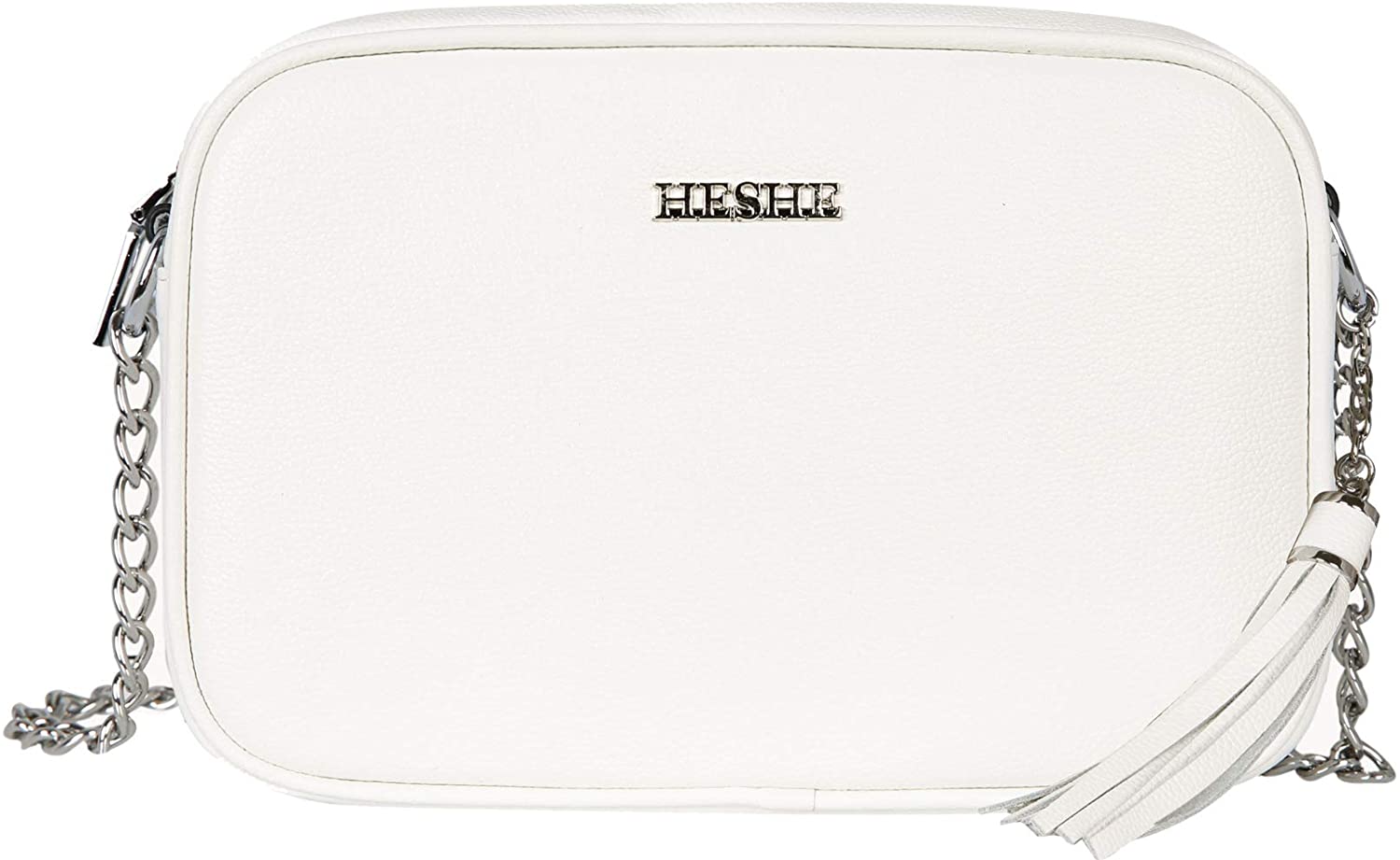 Price:$29.99    Heshe Womens Leather Crossbody Bag Small Shoulder Handbags Ladies Designer Satchel Purse (White)  Clothing