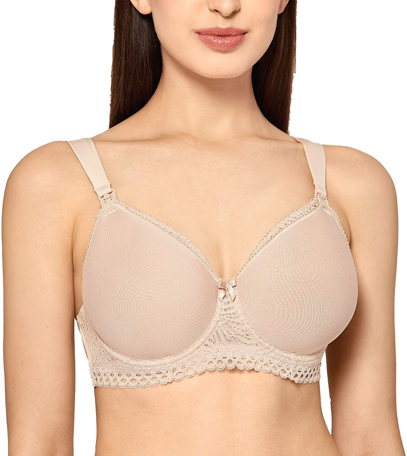 Price:$22.00 Gratlin Women's Maternity Comfort Nursing Lace Bra with Underwire at Amazon Women’s Clothing store