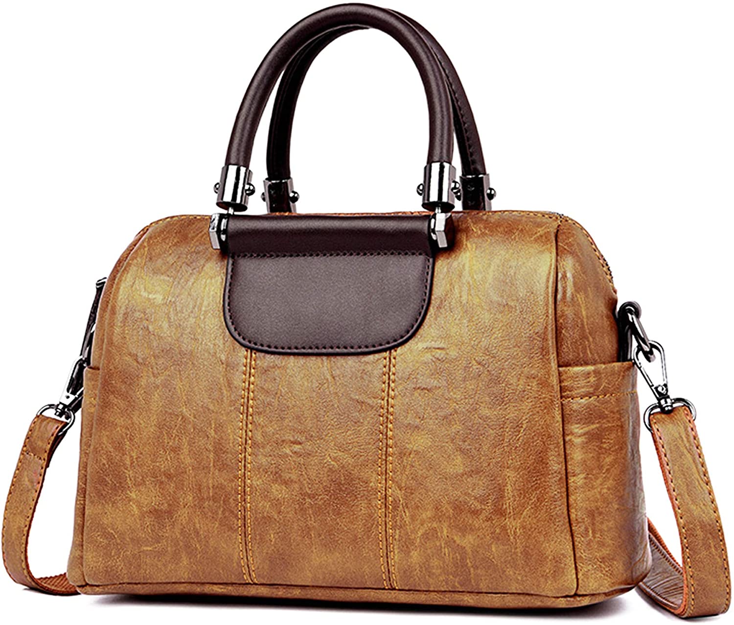 Price:$54.99 Top Handle Handbag for Women - Vegan Leather Ladies Shoulder Bag  Handbags   