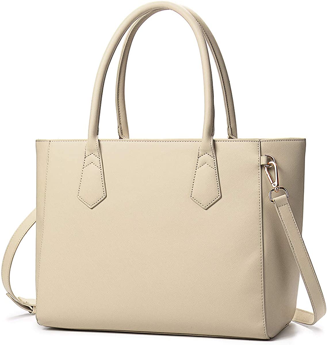Price:$36.99    Brenice Women Casual Shopping Multifunction Handbag Solid Shoulder Bag Khaki M  Clothing