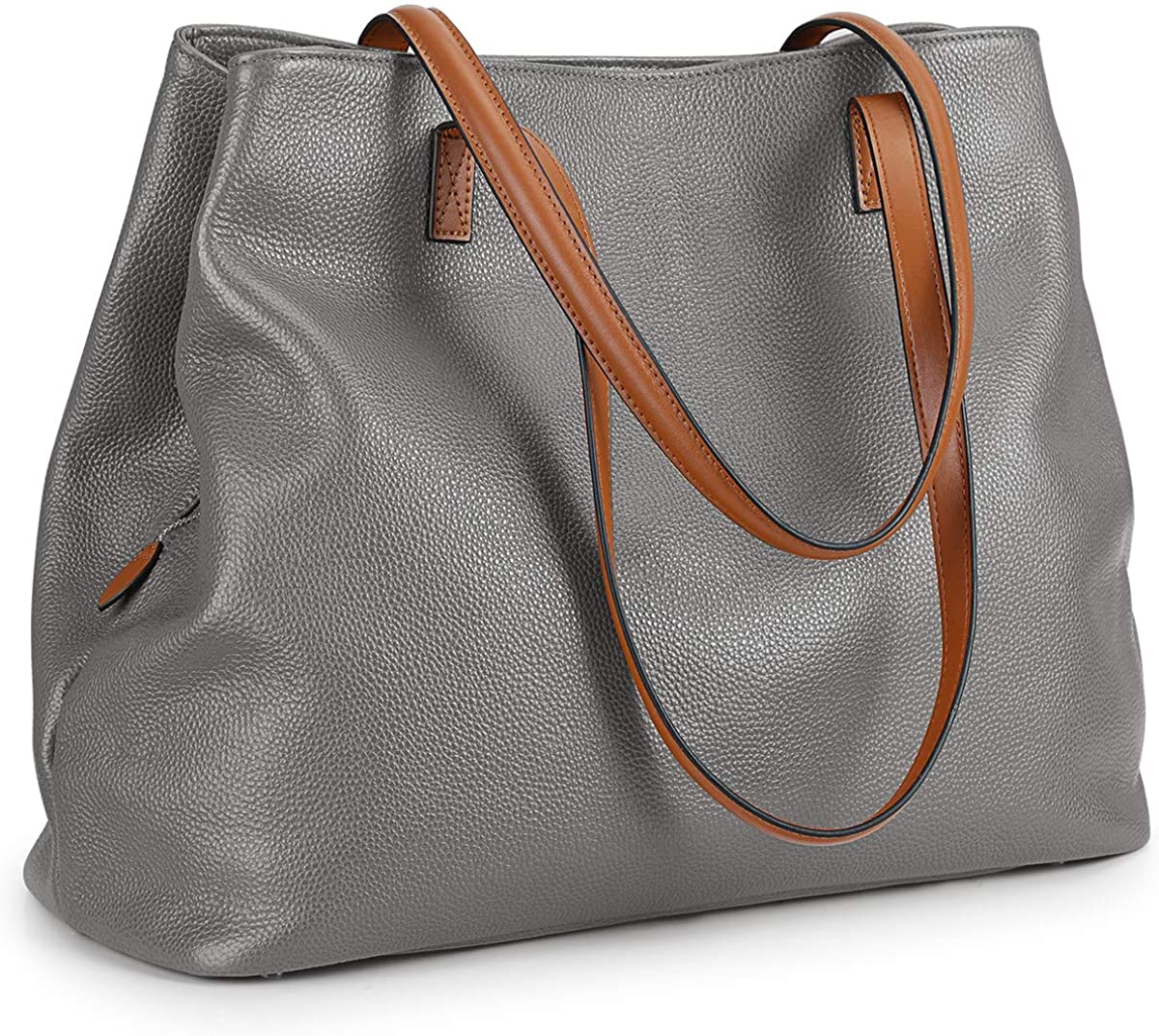 Price:$73.99    S-ZONE Women Soft Genuine Leather Handbag Large Capacity Shoulder Hobo Bag  Clothing